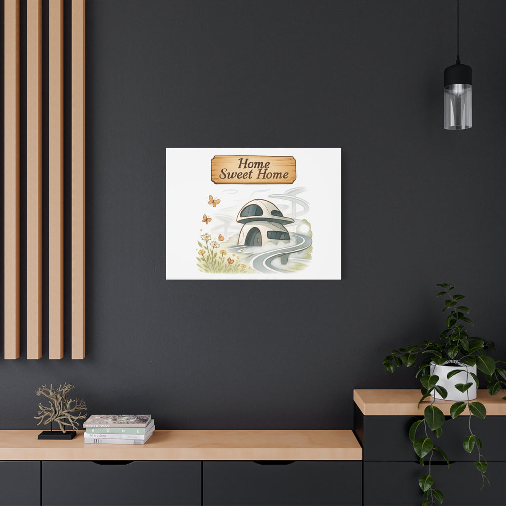 Home Sweet Home Canvas Wall Art — Cozy Cottage Matte Stretched Canvas