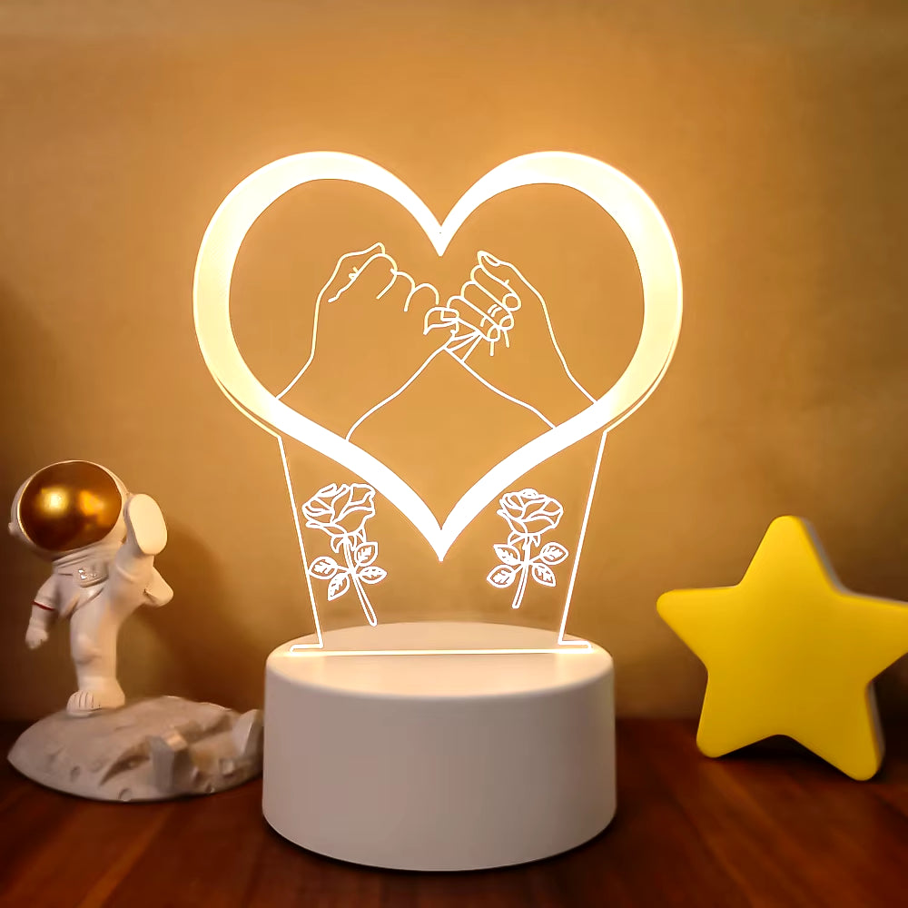Transform Your Space with the 3D LED Night Light - A Creative Illusion Lamp for Home Decor