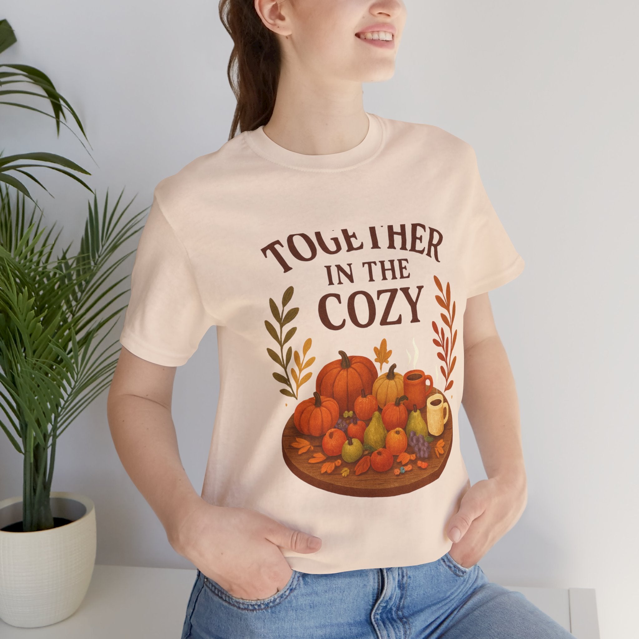 Cozy Together Fall Tee — "Together in the Cozy" Pumpkin Autumn Shirt