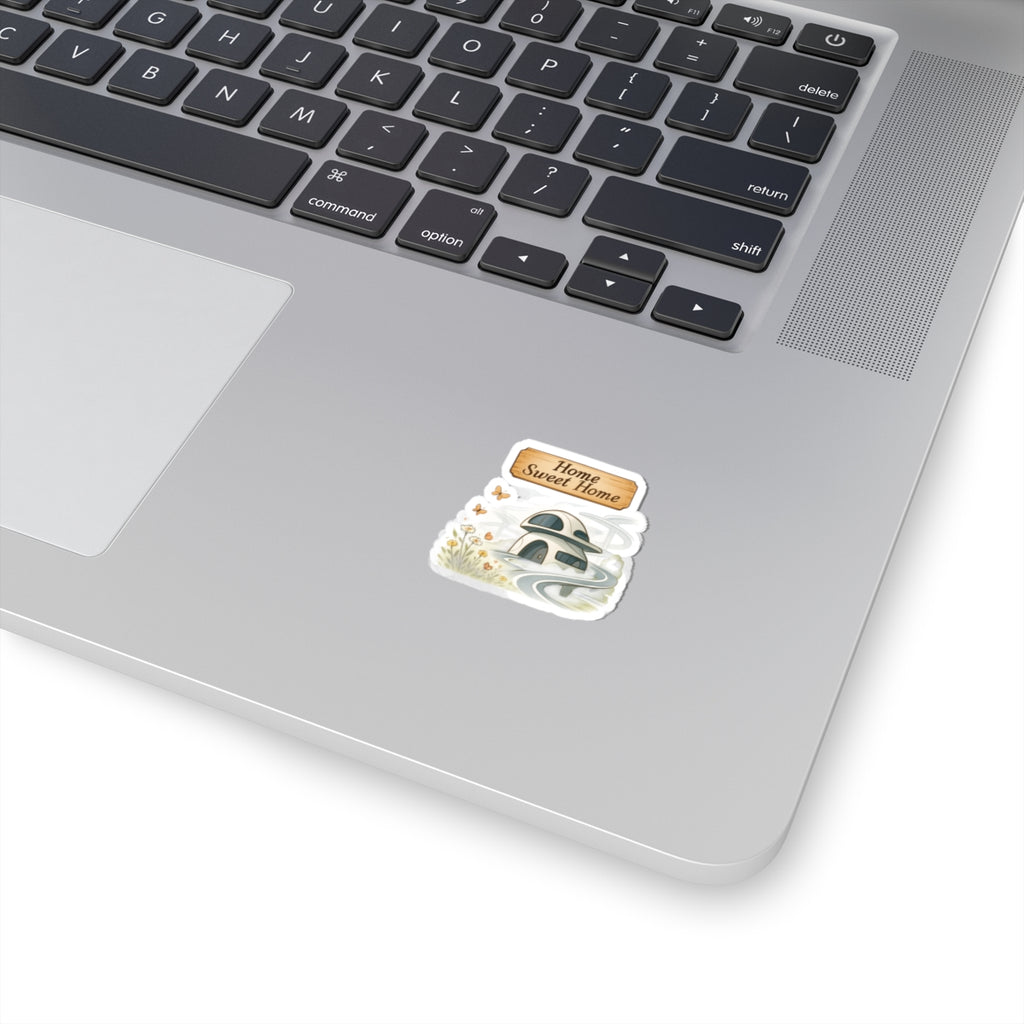 Home Sweet Home Kiss-Cut Sticker — Cozy Cottage Laptop Decal