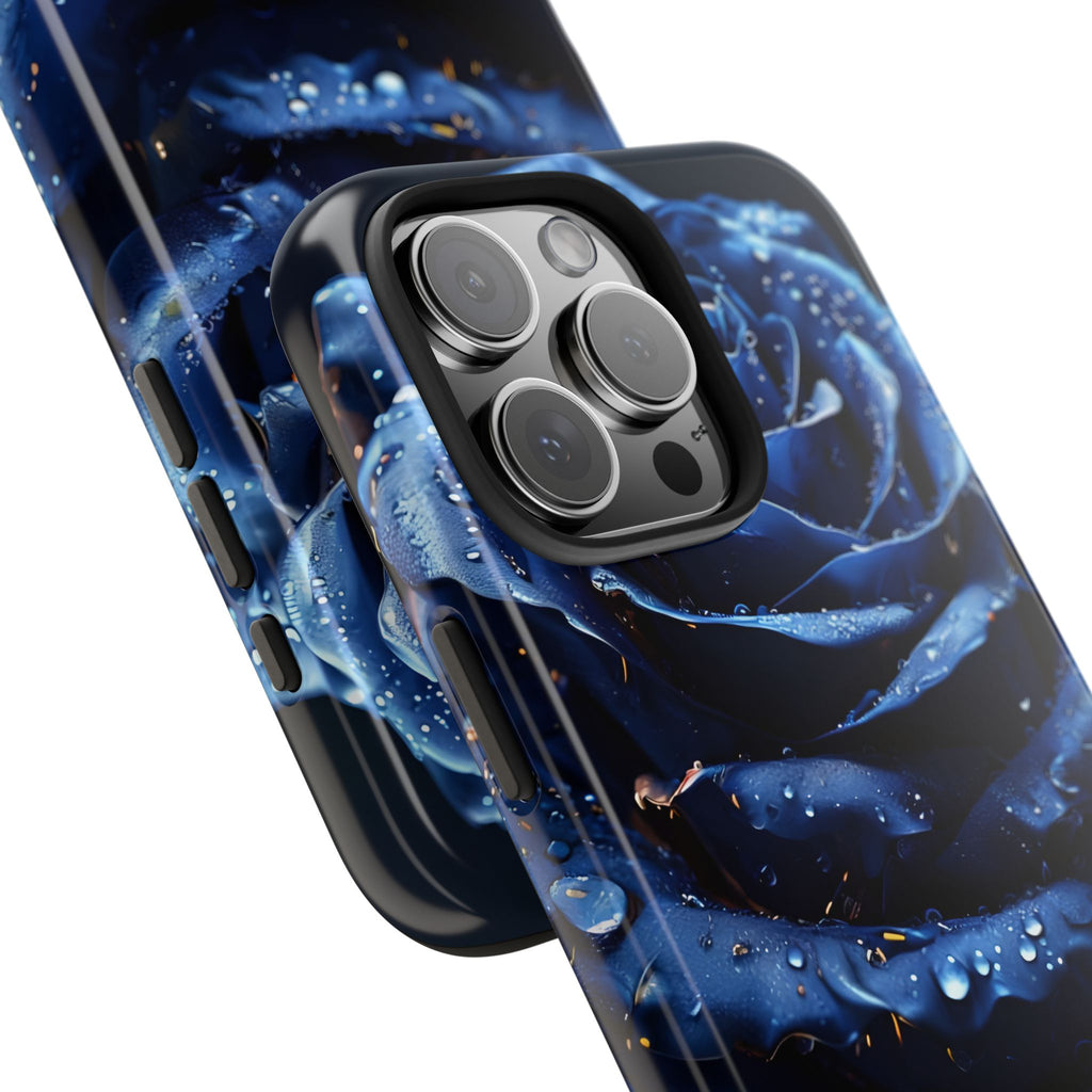 iPhone 17 Pro Max Tough Phone Case - Elegant Blue Rossy Design