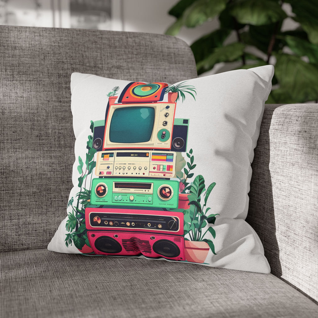 Spun Polyester Square Pillowcase