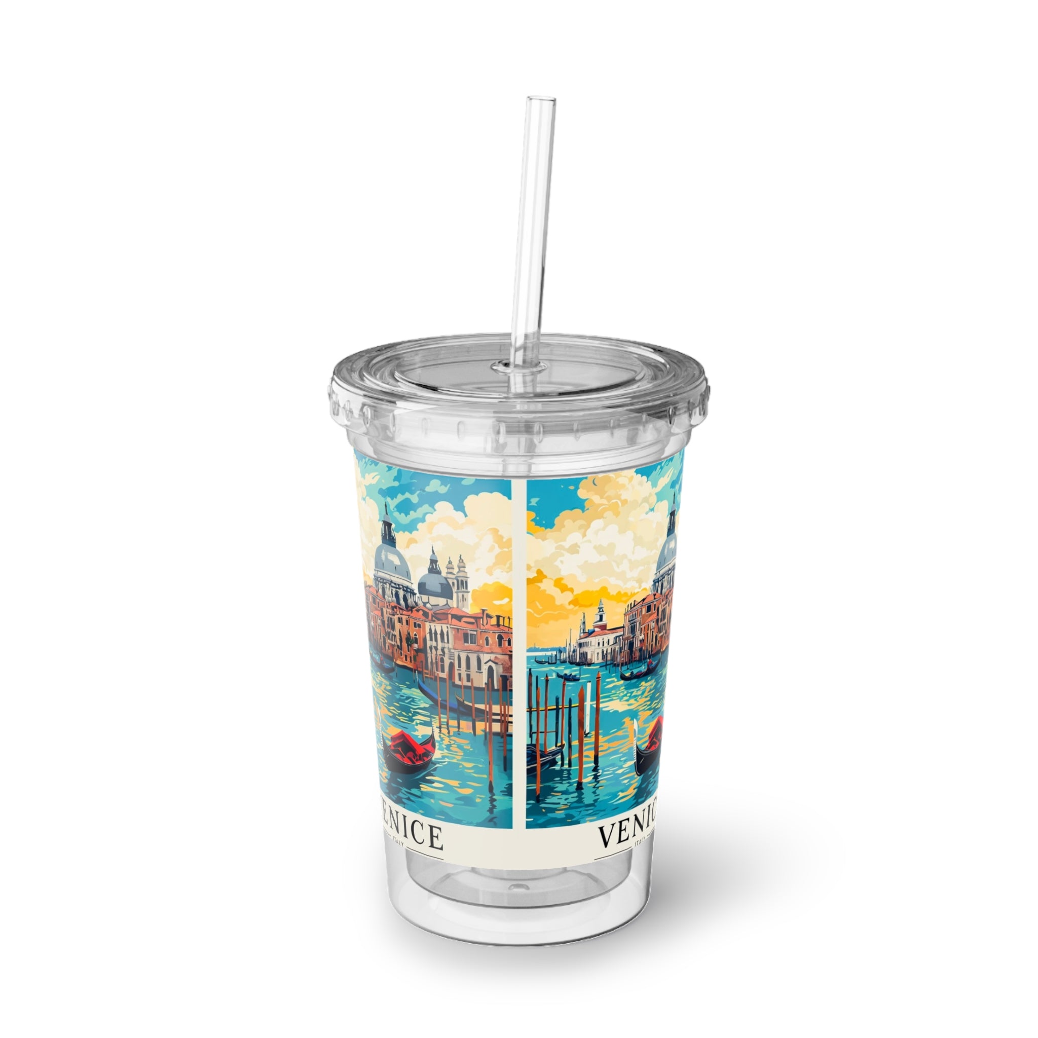 Venice Gondola Acrylic Cup – Retro Travel Tumbler