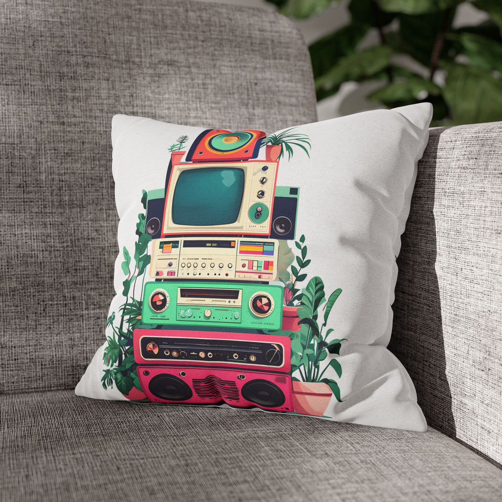Spun Polyester Square Pillowcase