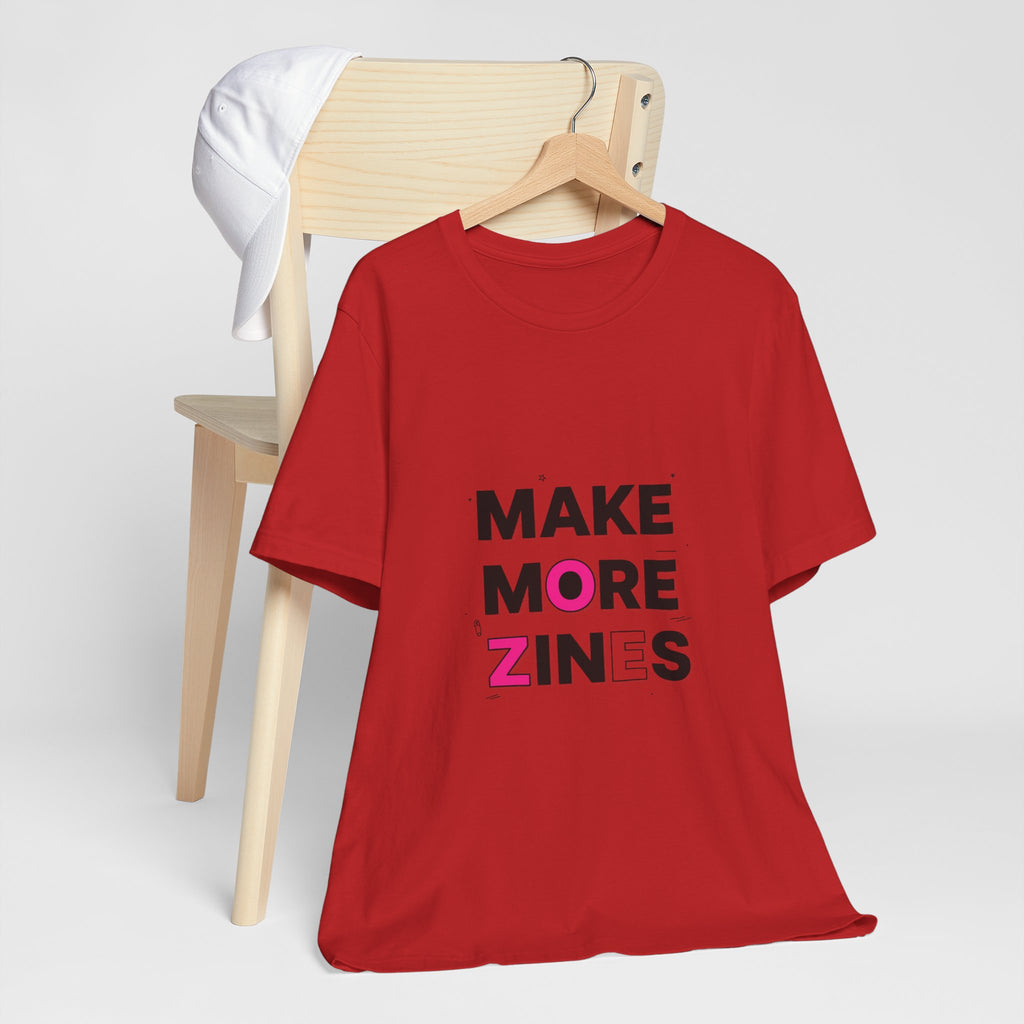MAKE MORE ZINES Tee | ransom collage shirt, zine style cutout letters
