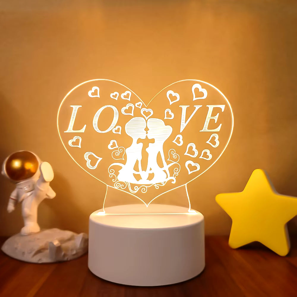 Transform Your Space with the 3D LED Night Light - A Creative Illusion Lamp for Home Decor