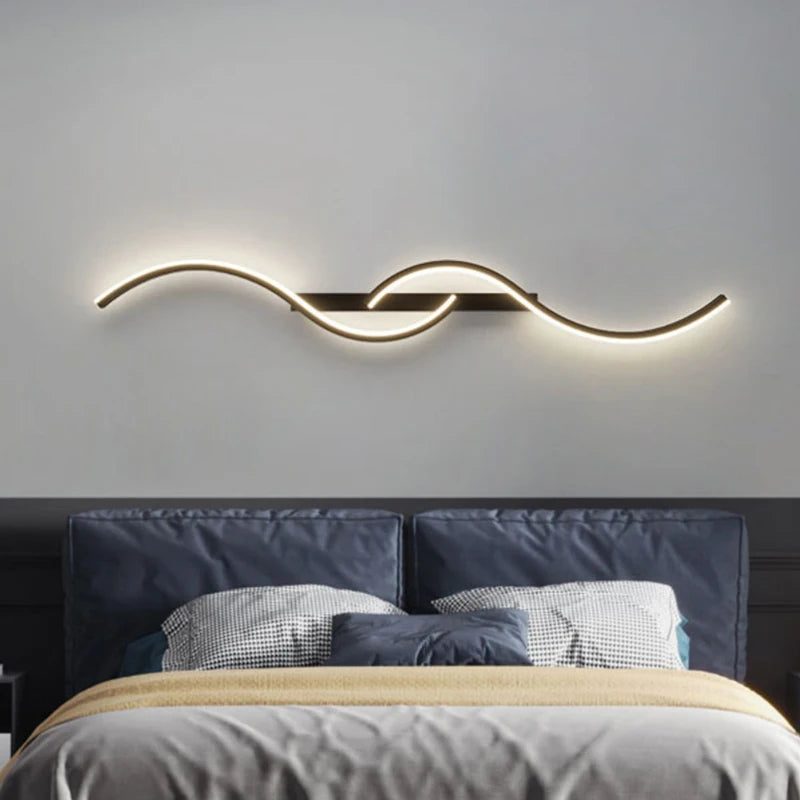 Illuminate Your Space with the Modern LED Wall Lamp - A Minimalist Touch for Your Bedroom, Living Room, or Study