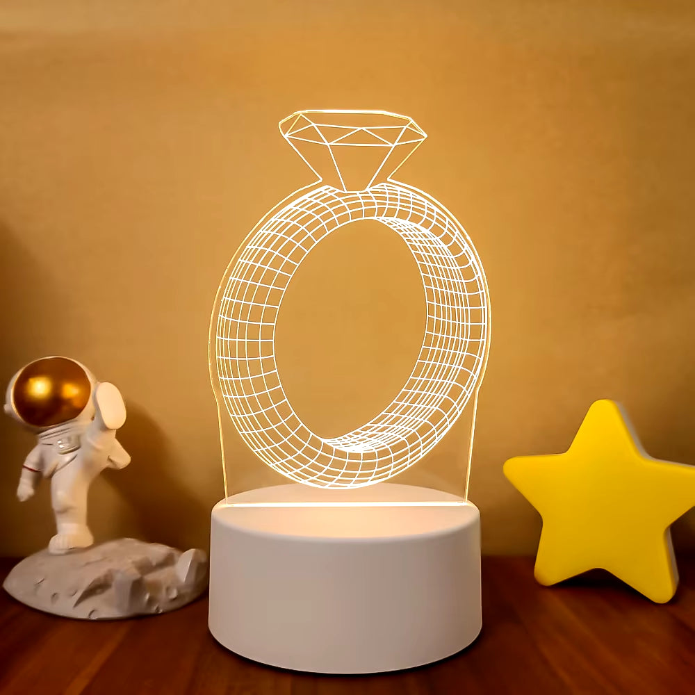 Transform Your Space with the 3D LED Night Light - A Creative Illusion Lamp for Home Decor