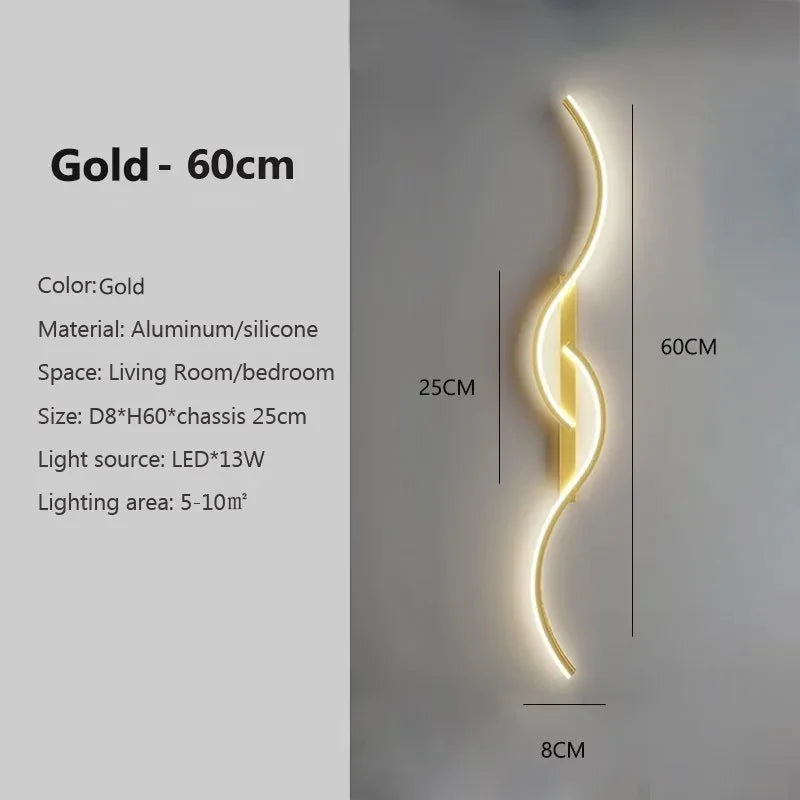 Illuminate Your Space with the Modern LED Wall Lamp - A Minimalist Touch for Your Bedroom, Living Room, or Study
