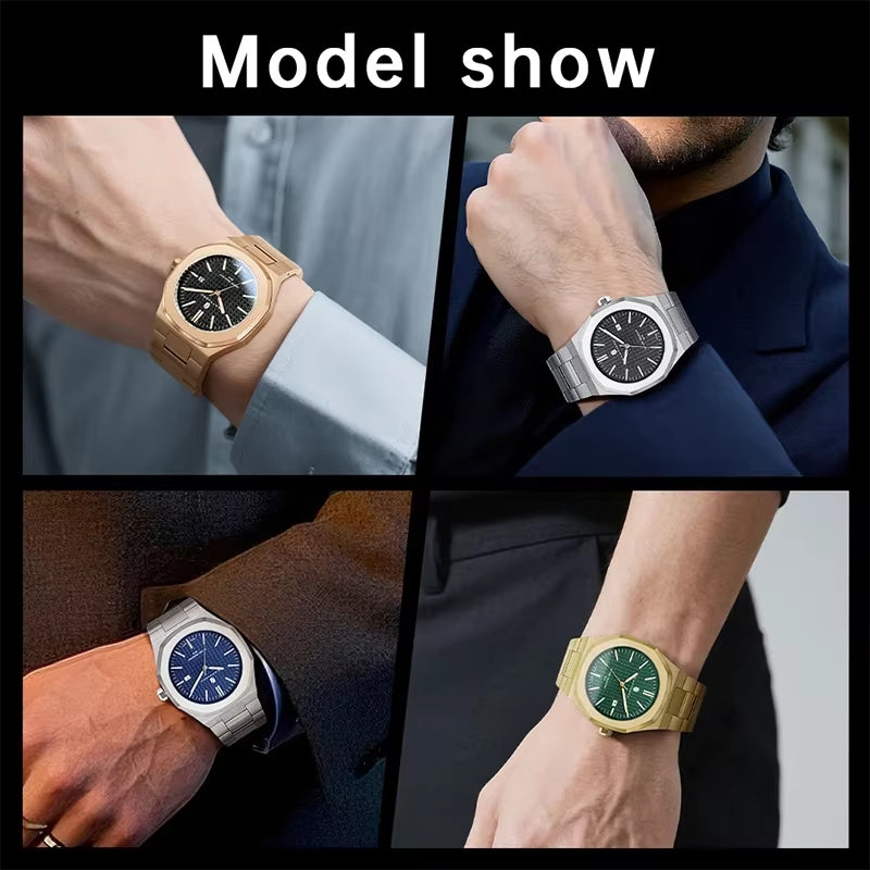 Elevate Your Style with the SAPPHERO Men's Classic Business Stainless Steel Watch featuring Japanese Precision and Versatile Functionality