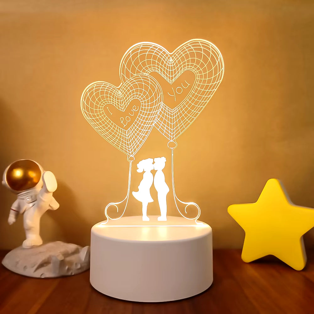 Transform Your Space with the 3D LED Night Light - A Creative Illusion Lamp for Home Decor