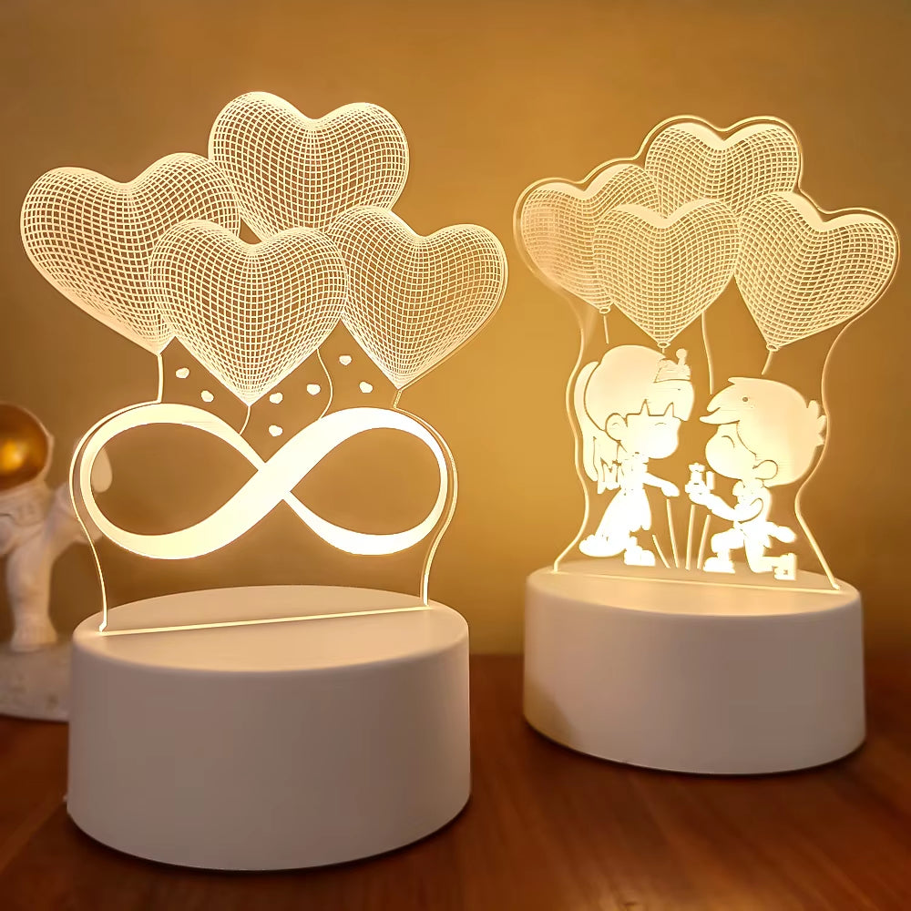 Transform Your Space with the 3D LED Night Light - A Creative Illusion Lamp for Home Decor