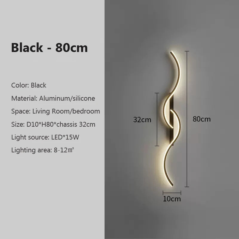 Illuminate Your Space with the Modern LED Wall Lamp - A Minimalist Touch for Your Bedroom, Living Room, or Study